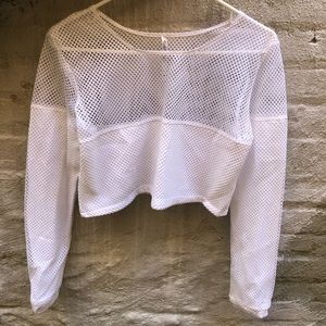 'RICKI BRAZIL' Mesh Crop Top